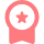 ピンクのアワードラベル
