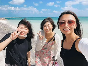 同僚とスリーショット