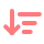 白い降順リストアイコン